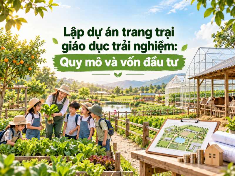 Lập dự án trang trại giáo dục trải nghiệm: Quy mô và vốn đầu tư
